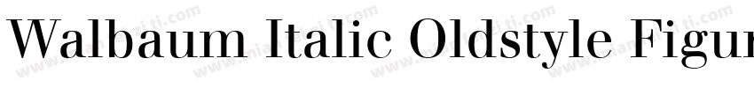Walbaum Italic Oldstyle Figures字体转换